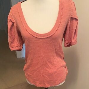 We The Free Peach Blouse